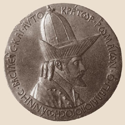 Una medaglia opera di Pisanello raffigurante Giovanni VIII Paleologo
